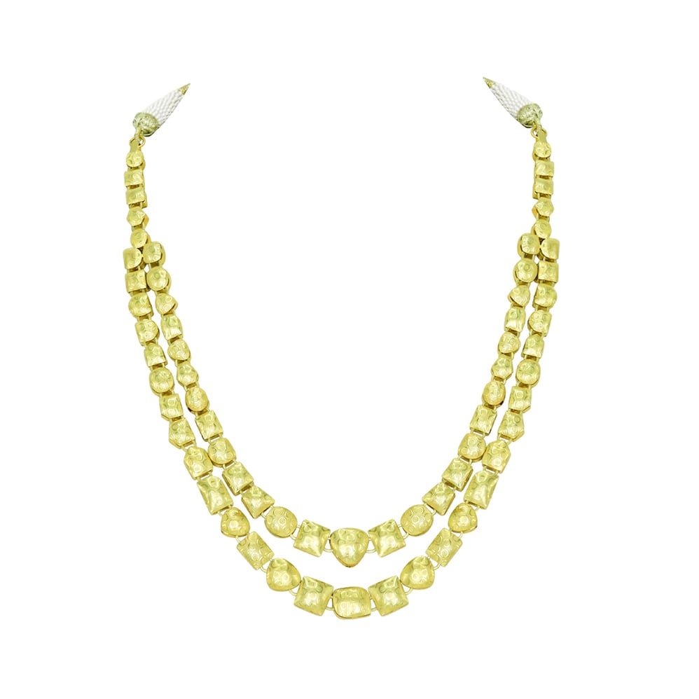 Twin-Line Necklace with Unshaped Polki Diamonds